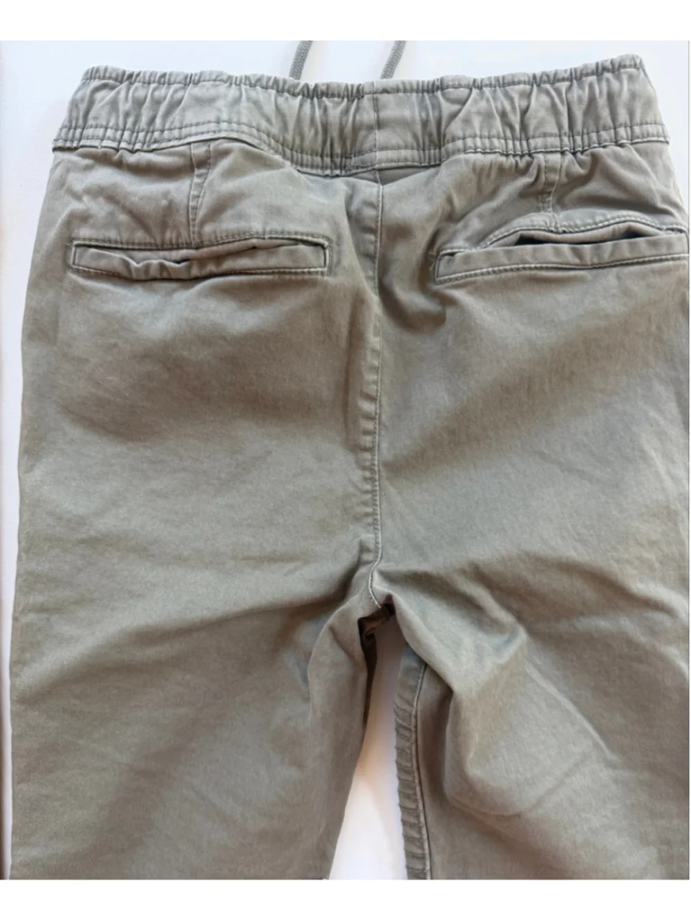 Lot of 2 Gap Kids Moto Jogger Pants Boy in Denim and Olive Green Size M (8-9)